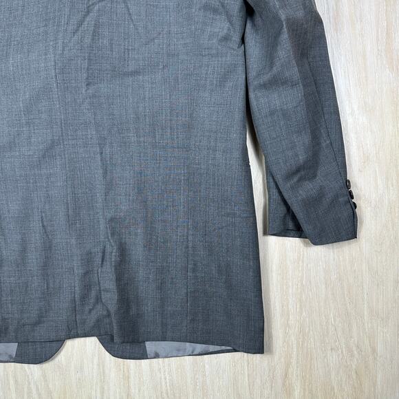 Hugo Boss Gray Wool Three Button Classic Business Work Men's Blazer Jacket 44L - Picture 7 of 16